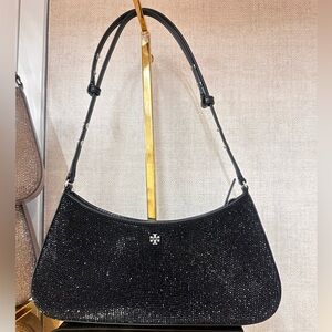 New Tory Burch Emerson Crystal Black